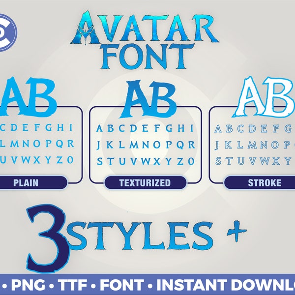 Avatar Font Bundle • Svg • Png • Pdf • INSTANT DOWNLOAD