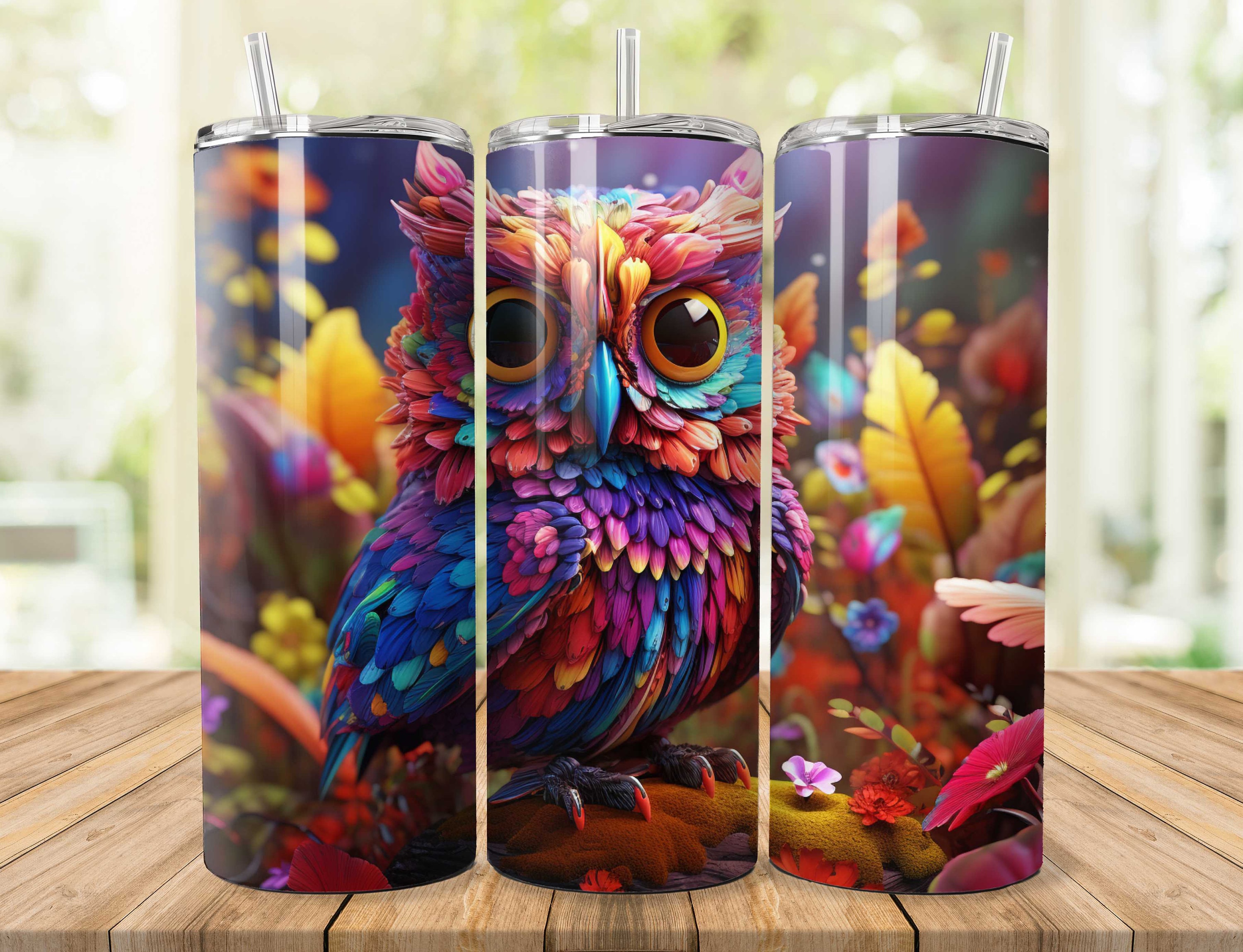 3D SUBLIMATION CUTE OWLS