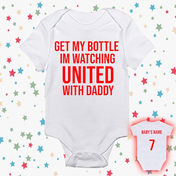 Personalizzato Prendi la mia bottiglia che sto guardando Unito con papà, mamma, nonna, nonno o qualsiasi testo tu voglia Tutina, gilet, tutina per neonato