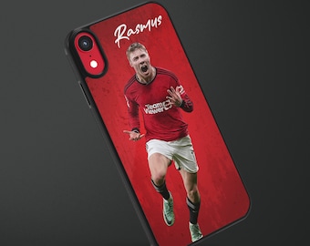 Rasmus Hojlund Manchester United Engelse Premier League telefoonhoesje iPhone 14 iPhone 13 iPhone 12 iPhone 11 iPhone X