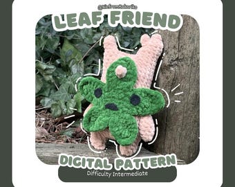 Leaf Friend Pattern | Intermediate crochet/amigurumi instructions | Instant PDF download