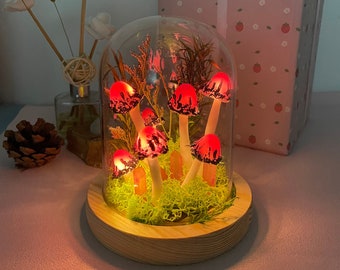 Mushroom lamp Mushroom Forest Handmade Cute Light Home Decor Housewarming Gift Decor for Bedroom Christmas Gifts