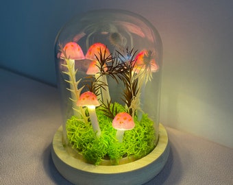 Handmade Mushroom Lamp Vintage Mushroom Lamp Mother's Day Gift Bedroom Fairy Lights Gift Lights
