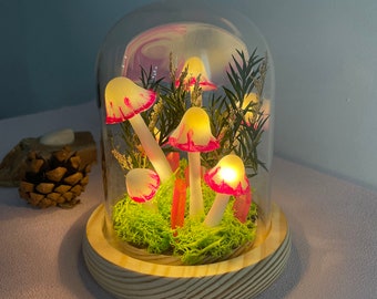 Handmade Mushroom Lamp/Cute Retro Mushroom Night Light/Gift Light/Handmade Mushroom Light/Christmas Gift