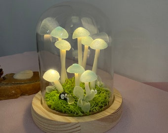 Blue Mushroom Lamp | Handmade Mushroom Light | Handmade Retro Mushroom Lamp| Gift Light |Cute Lamp | Handmade Gift