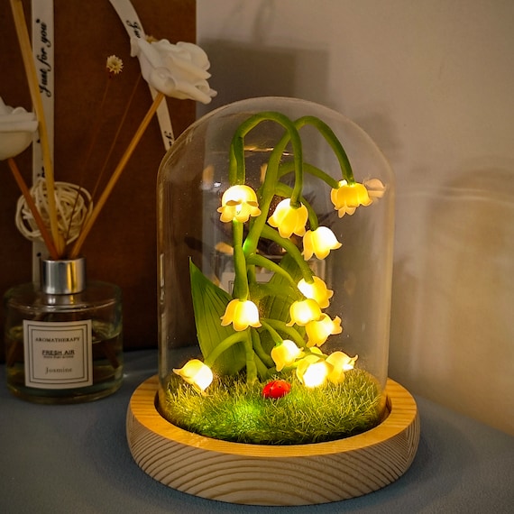 Lily of the Valley Lamp Handmade Flower Lamp Bedside Lamp Original