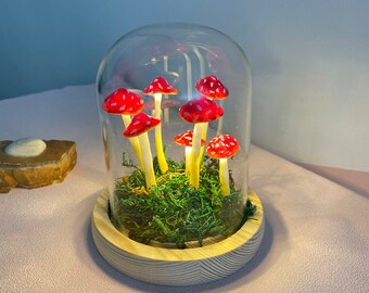 Red Mushroom Lamp Mushroom Night Light Handmade Cute Light for Home Decor Wedding Birthday Party Mother's Day Gifts