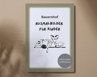 子供のための農場のぬりえ I 農場の動物のぬり絵 I 子供の口の本
