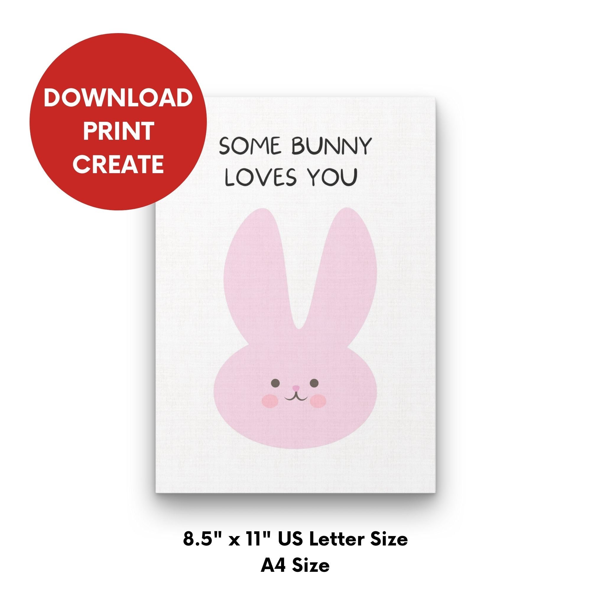 Some Bunny Loves You / Printable / Footprint Handprint Art / Toddler Some Bunny Loves You / Printable / Footprint Handprint Art / Toddler