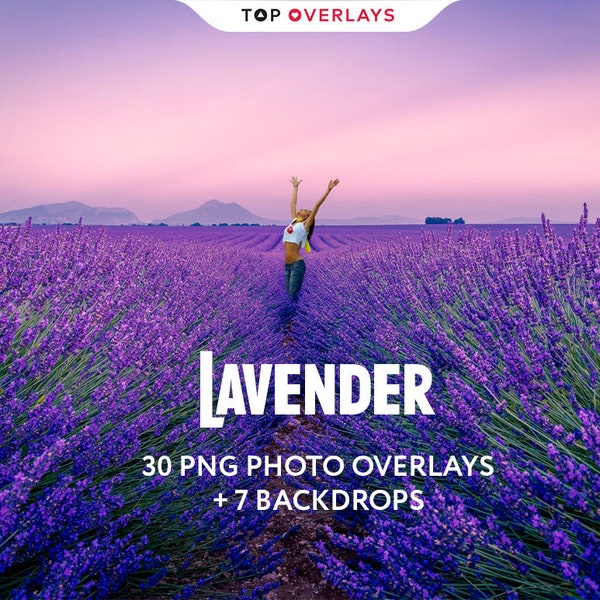 30 Lavender Photo Overlays, Flower Overlays Png, Photo Overlays, Photography Overlays , Overlays Photoshop, Texture Overlays