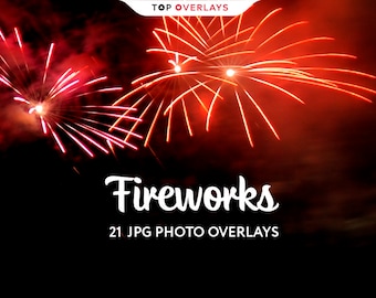 21 Firework Photo Overlays, Overlays, Photoshop Overlay, Firework Overlays, Wedding Overlays