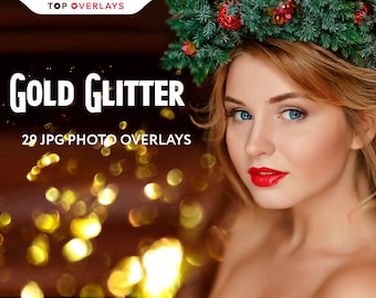 29 Gold Glitter Photo Overlays, Glitter Photo, Photoshop Overlays, Wedding Overlays, Photography Overlays