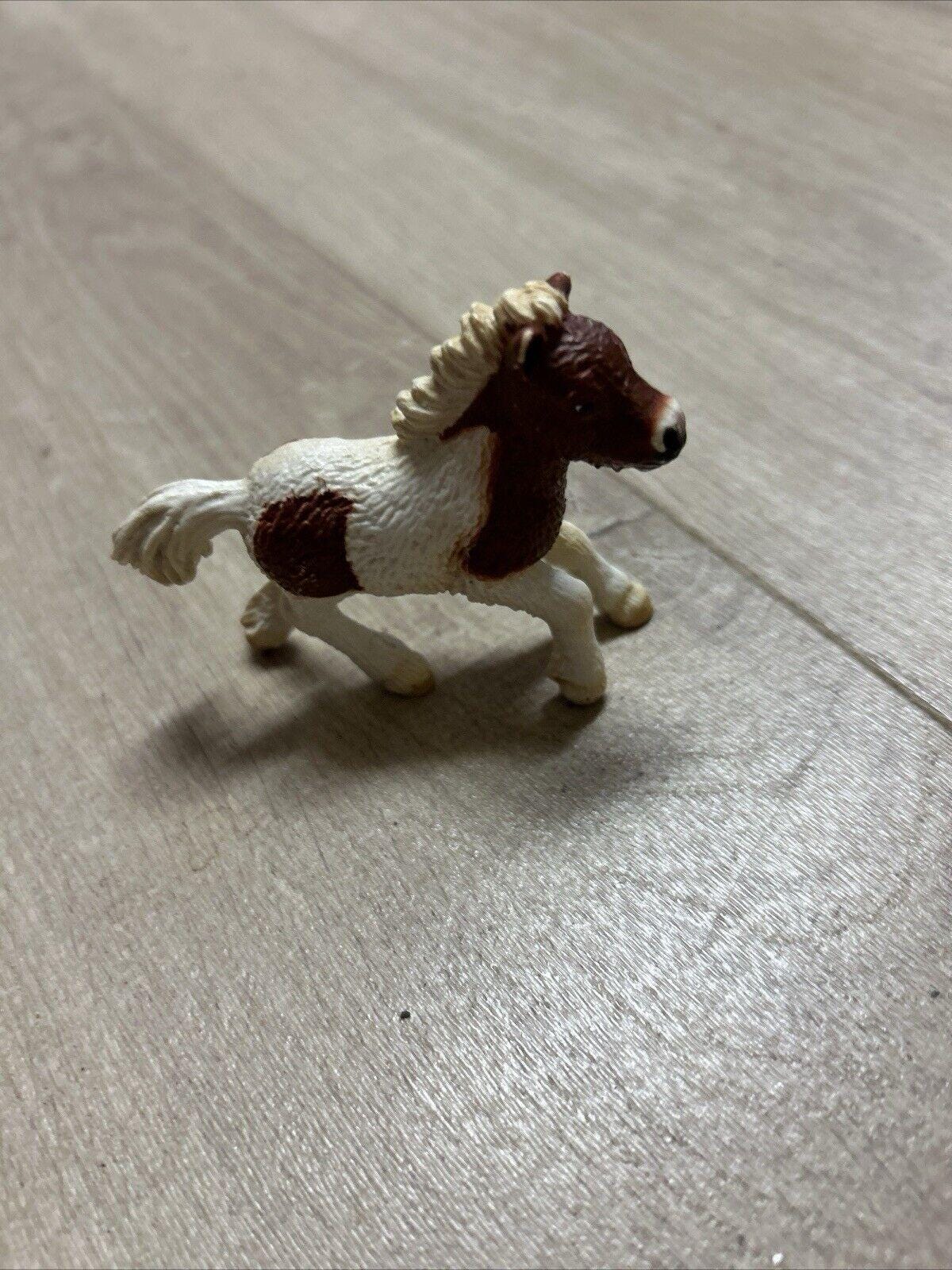 Schleich Pony Shetland Foal 2005 Brown White Horse Figure