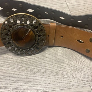 vintage oasis Leather studded belt Y2K 90s/00s festival boho ibiza