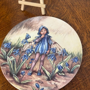 Scillia Fairy plate Wedgewood vintage collectors edition Cicely Mary Barker illustrations Flower Fairies