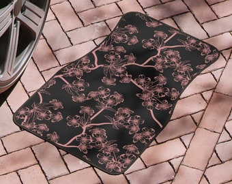Cherry Blossom Sakura Car Floor Mats Set Custom JDM Car mats Pink Car Mats Japanese Inspired Floral Design Cute Kawaii Anime Gift Graphic