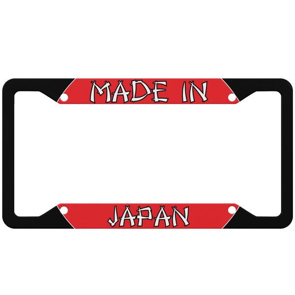 Made in Japan License Plate Frame Etsy