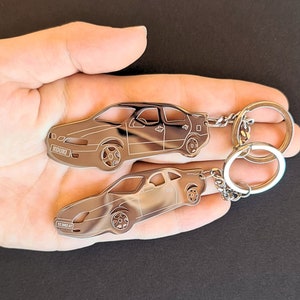 Personalized Car Model Keychain Metal with Your Car Gift for Dad Car Guys Custom Keyring Dealer Any Make Petrolhead JDM Accessories Car Key