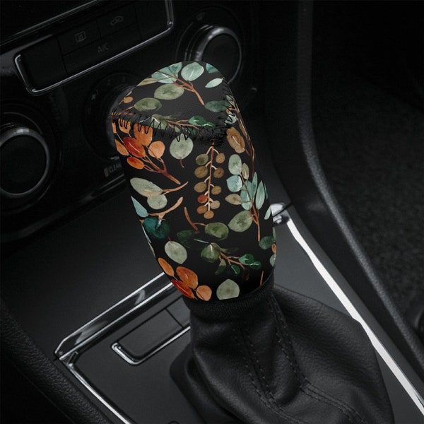 SICKSPEED Carbon Fiber Look Shift Boot - Black With Green Stitch - Universal Fit