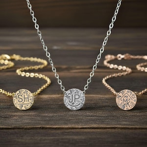 MINI Custom Cattle Brand Necklace Personalized Engraved Initials Logo Western Minimalist Cowgirl Dainty Silver Rose Gold Jewelry Gift Her