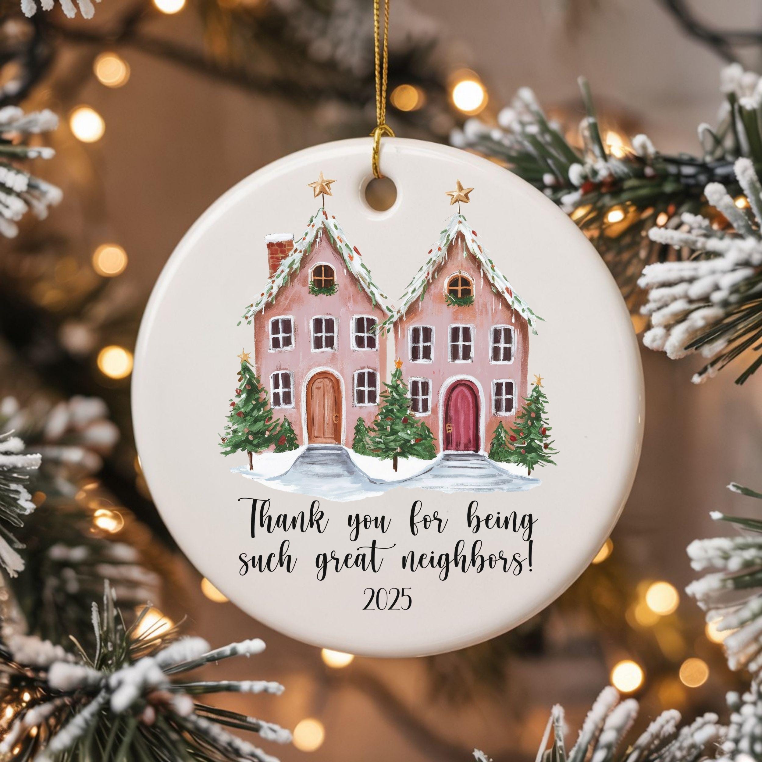 パーソナライズされた隣人のクリスマスオーナメントカスタム名年