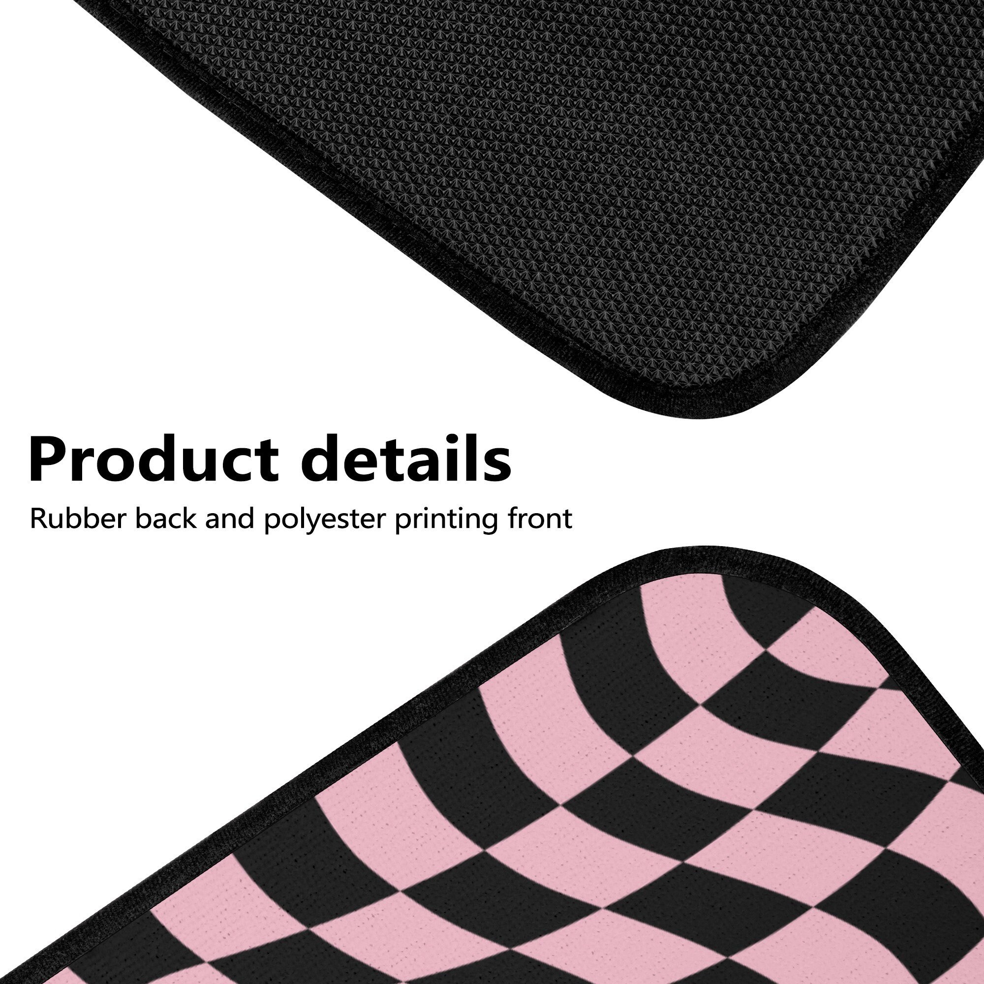 Checkered Car Floor Mats Pink Custom JDM Car Mats Checkered Etsy