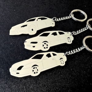 Personalized Car Model Keychain Metal with Your Car Gift for Dad Car Guys Custom Keyring Dealer Any Make Petrolhead JDM Accessories Car Key
