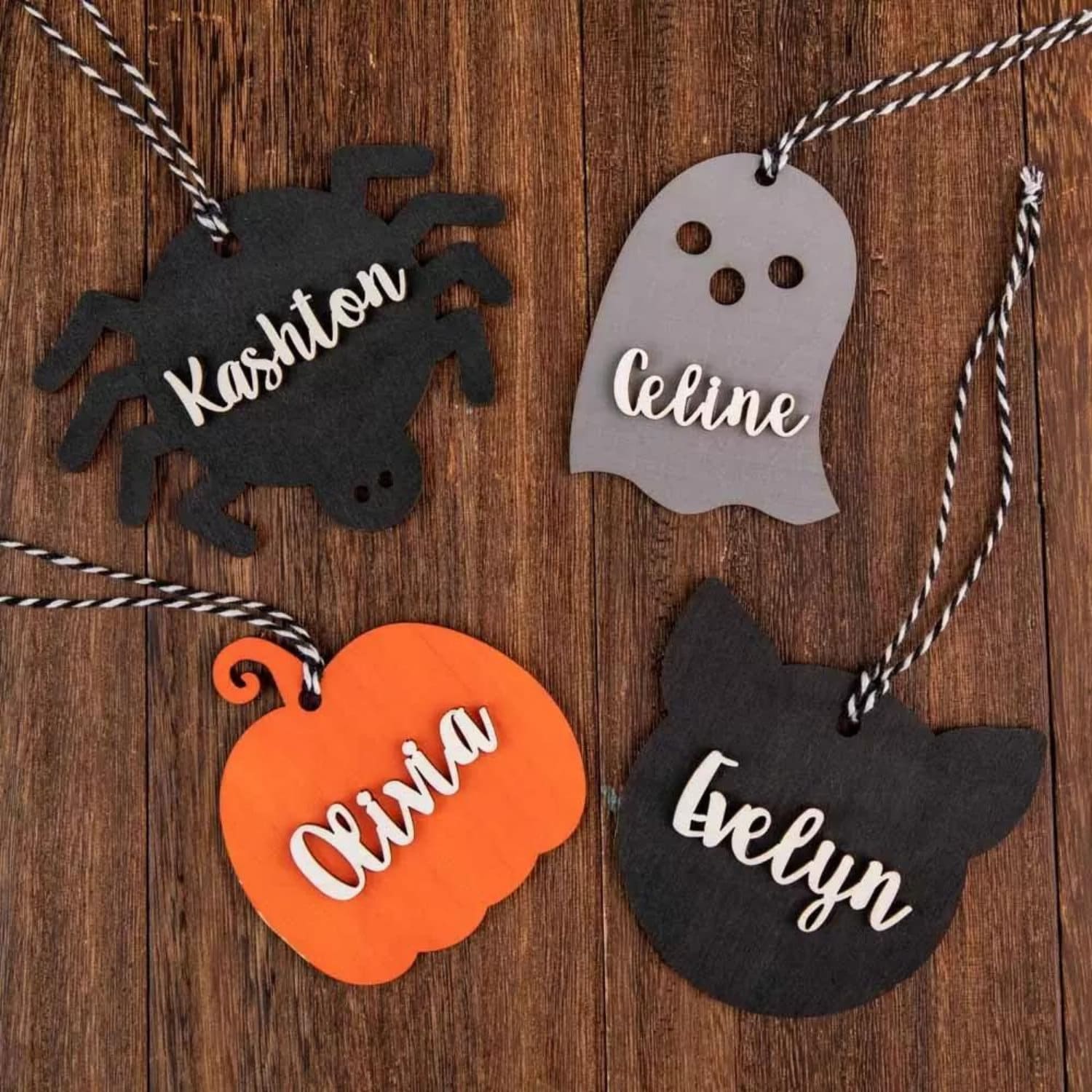 Personalized Halloween Name Boo Basket Tag Custom Spooky Bucket Tags ...
