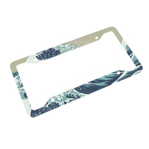 Kanagawa Wave Custom License Plate Frame Japanese Inspired JDM License Plate Holder Cover Japanese Wave JDM Design Car Accessories Anime JDM image 3