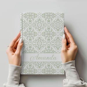Custom Name Hardcover Journal Notebook Personalized Floral Wildflower Vintage Junk Diary Manifestation Book Therapy Writing Reading Gift Her