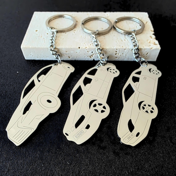 Personalized Car Model Keychain Metal With Your Car Gift for