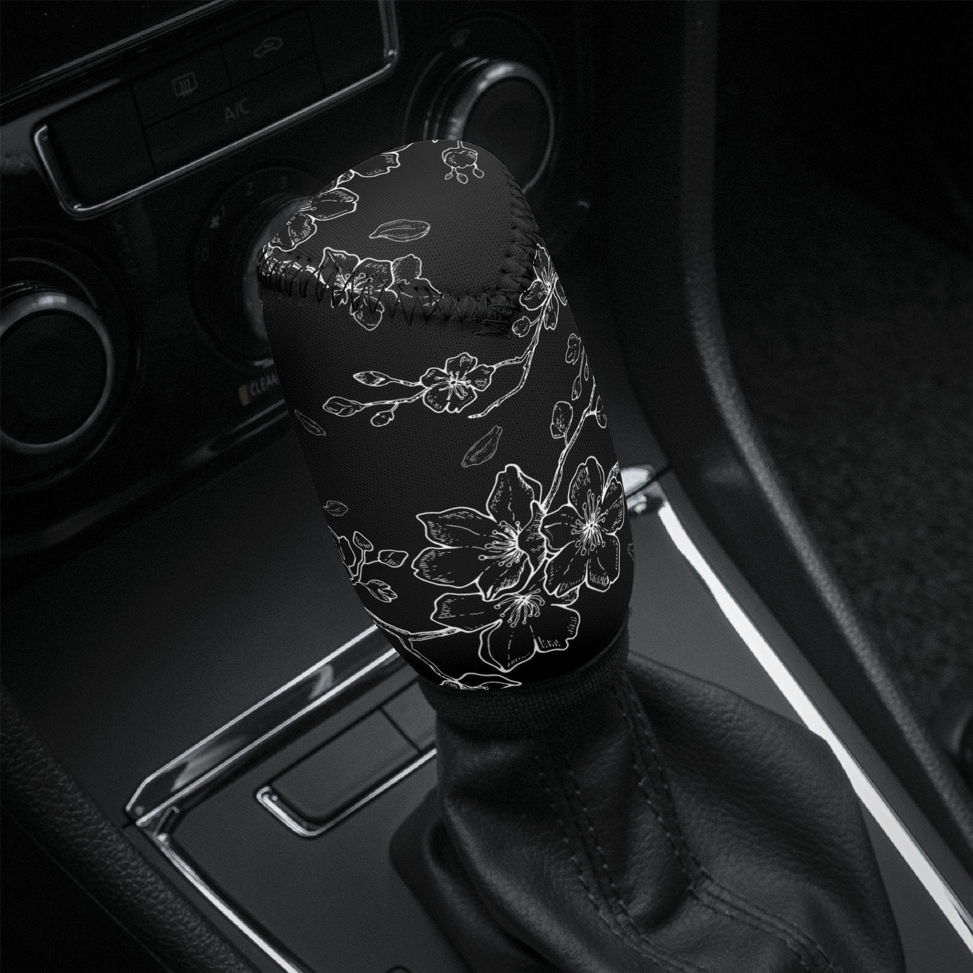 Cherry Blossom Sakura Car Shift Knob Cover Boot Custom JDM Cherry Blossom Sakura Car Shift Knob Cover Boot Custom JDM