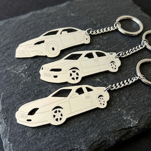 Personalized Car Model Keychain Metal with Your Car Gift for Dad Car Guys Custom Keyring Dealer Any Make Petrolhead JDM Accessories Car Key