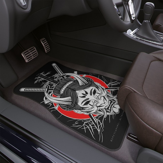 Female Samurai Car Floor Mats JDM Floor Mats JDM Car Mats Japanese Art Car  Rags Custom Car Floor Mats Samurai Car Mats JDM Art Samurai Art 