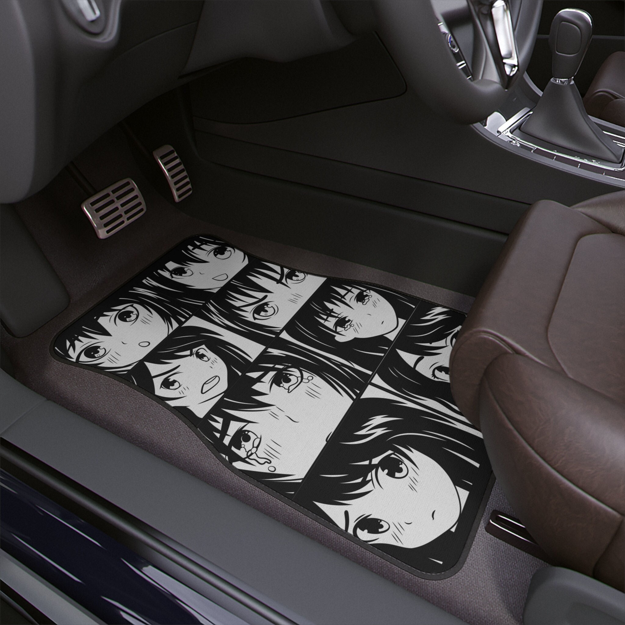 Anime Car Mats - Girls Racing Fabric Car Floor Mats Interior