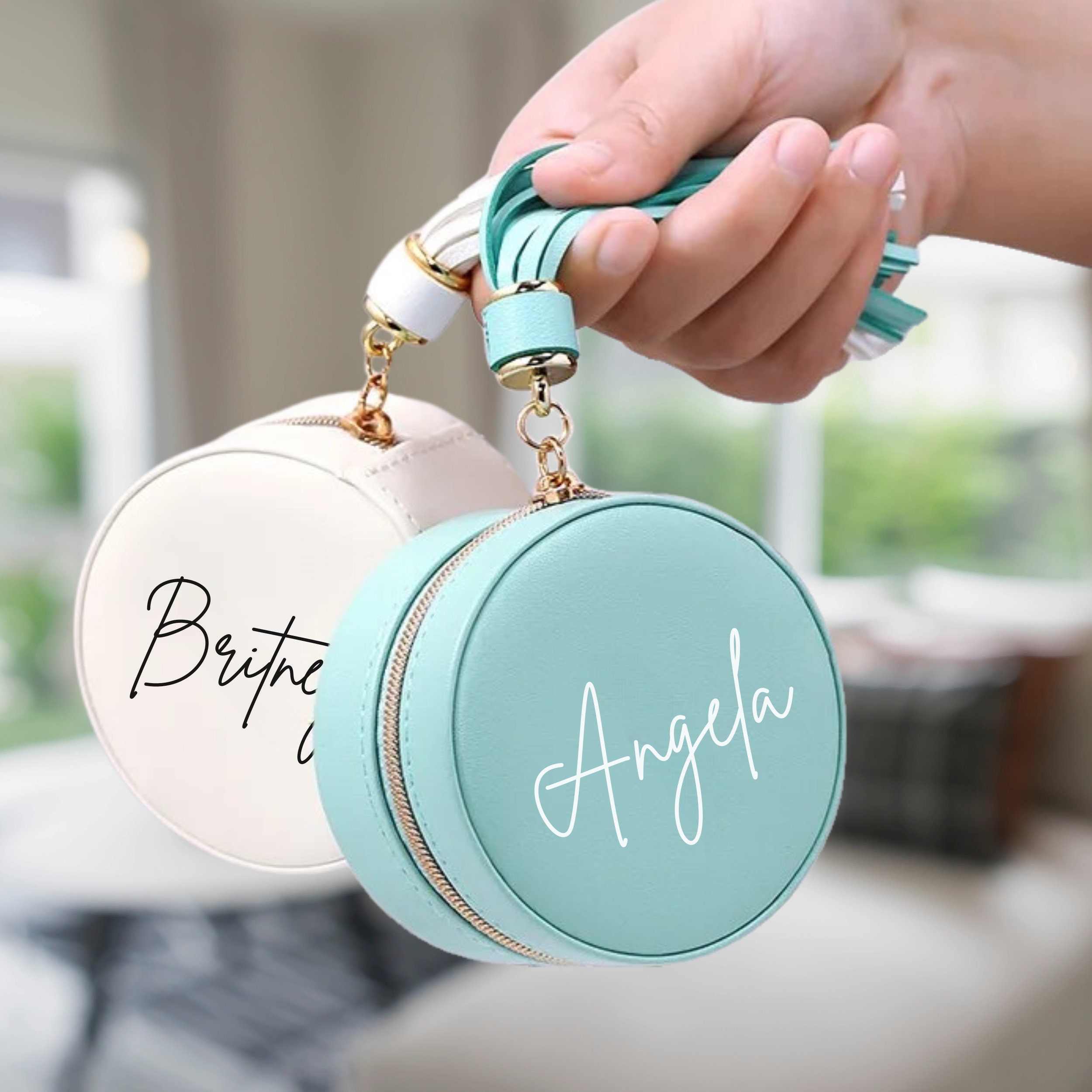 Personalized Round Jewelry Box