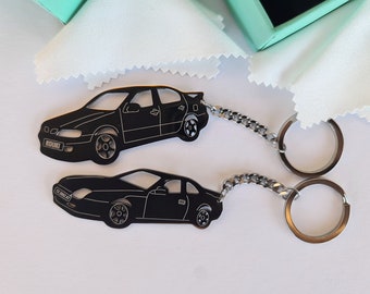 Personalized Car Model Keychain Metal with Your Car Gift for Dad Car Guys Custom Keyring Dealer Any Make Petrolhead JDM Accessories Car Key