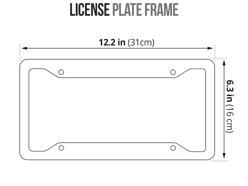 Kanagawa Wave Custom License Plate Frame Japanese Inspired JDM License Plate Holder Cover Japanese Wave JDM Design Car Accessories Anime JDM image 6