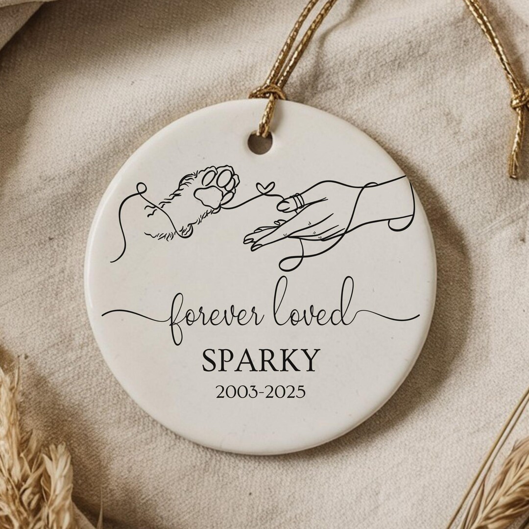 Personalized Pet Memorial Ornament Custom Cat Dog Name Year Christmas ...