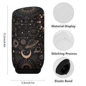 Shift Lock Cosmic Celestial Galaxy Car Shift Knob Cover Custom Witchy Space Decor Sun ...
