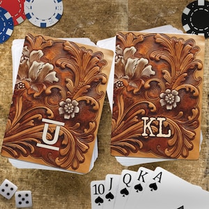 Cartas de baralho ocidentais personalizadas, iniciais personalizadas, logotipo da marca, baralho de pôquer para família, presente para noite de jogos, casamento, despedida de solteira, lembranças para casal, ele e ela