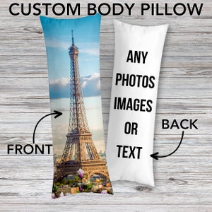 Custom Body Pillow Cover Personalized Anime Picture Hugging Lumbar Long Bolster Throw Cushion Case Decorative Accent Bed Decor Name Gift Mom