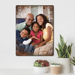 Custom Photo Metal Sign Personalized Family Picture Portrait Rusty ...