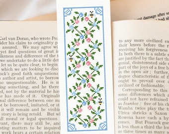 Bookmark Cross Stitch PDF Pattern / Modern Bookmark Counted Cross Stitch, Easy Xstitch, DIY Gifts for Book Lovers, Bookmark Xstitch Chart