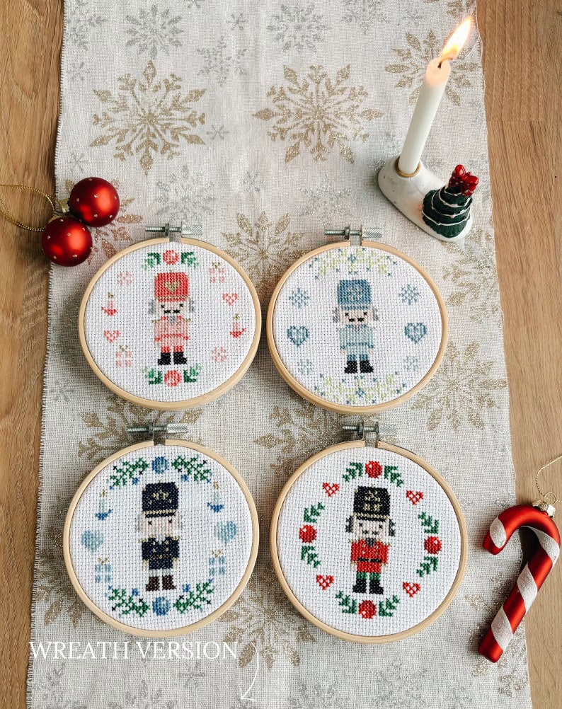 The Nutcracker Counted Cross Stitch Pattern small christmas ornament, christmas cross stitch chart, holiday PDF pattern, pink christmas image 7