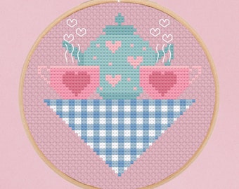 Valentine's Day Date Cross Stitch Pattern / Happy Valentine's Day Embroidery Pattern / Valentine DIY Gift / Love Day Gift