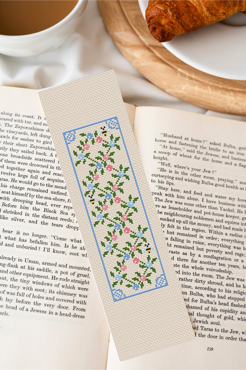 Bookmark Cross Stitch PDF Pattern / Modern Bookmark Counted Cross ...