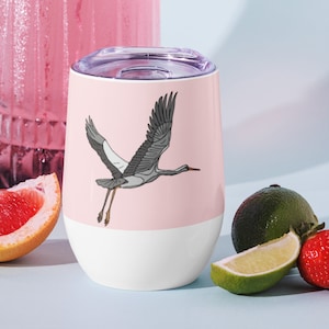 Sandhill Crane Wine tumbler