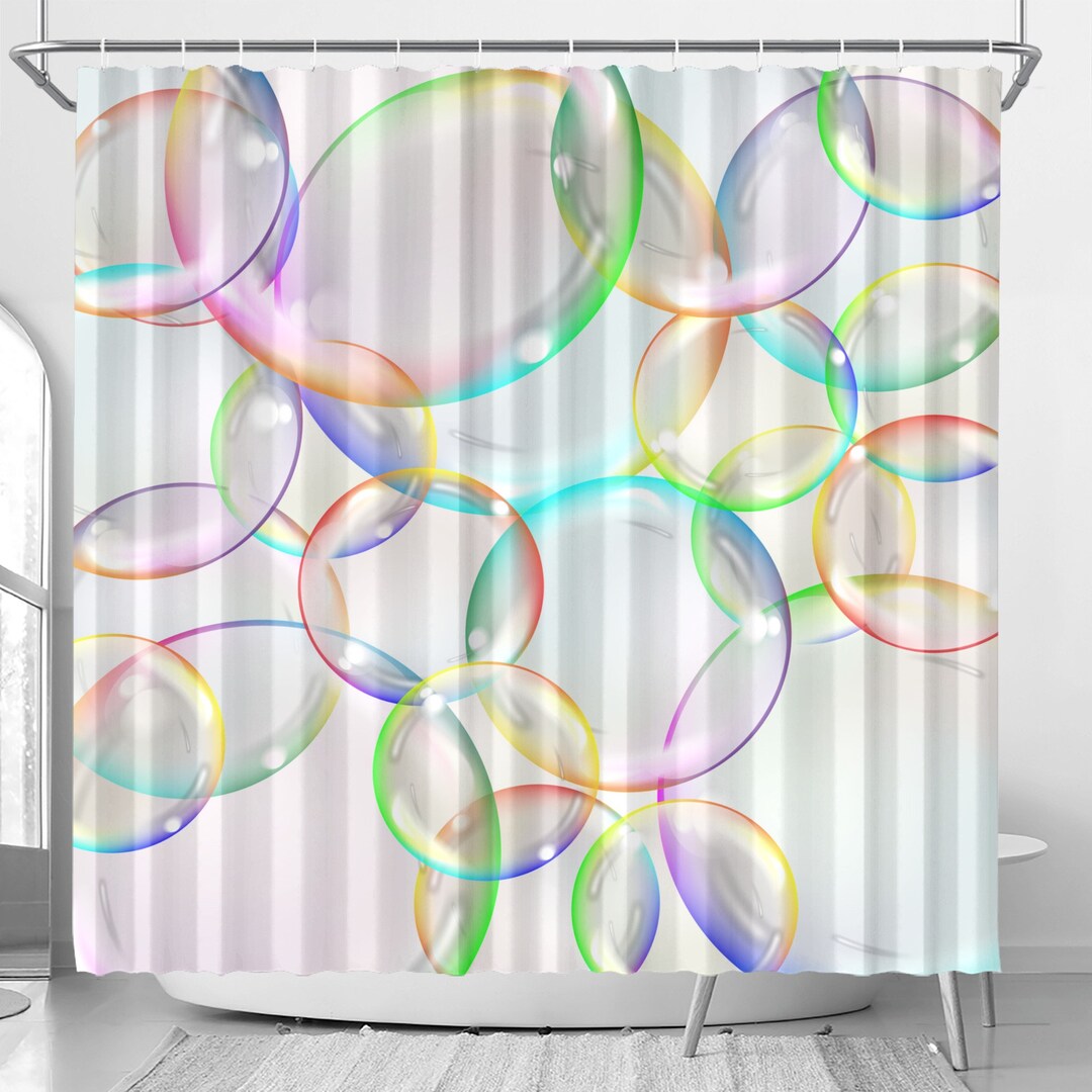 Bubbles Shower Curtain Etsy