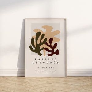 Matisse Print | Neutral Matisse Art Decor Neutral Wall Print In Beige Print Henri Matisse Gallery Print Set Beige Vintage Gallery Wall Art |